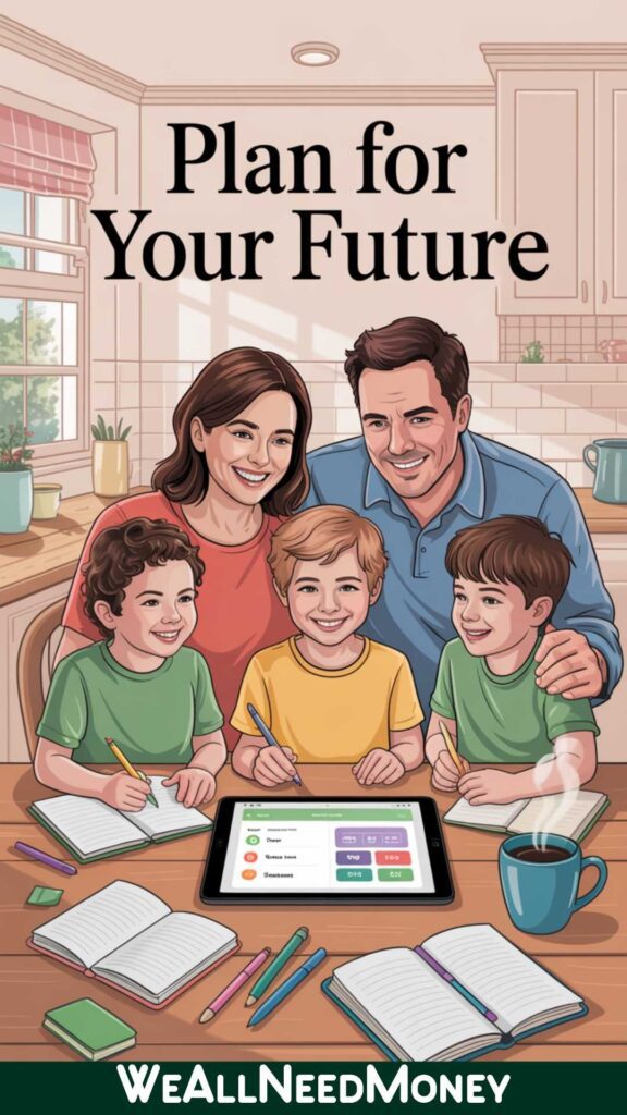 Family learning money lessons for parents with budgeting app