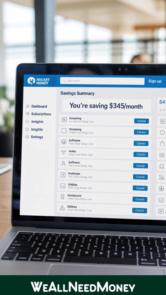 Rocket Money for saving money on family expenses