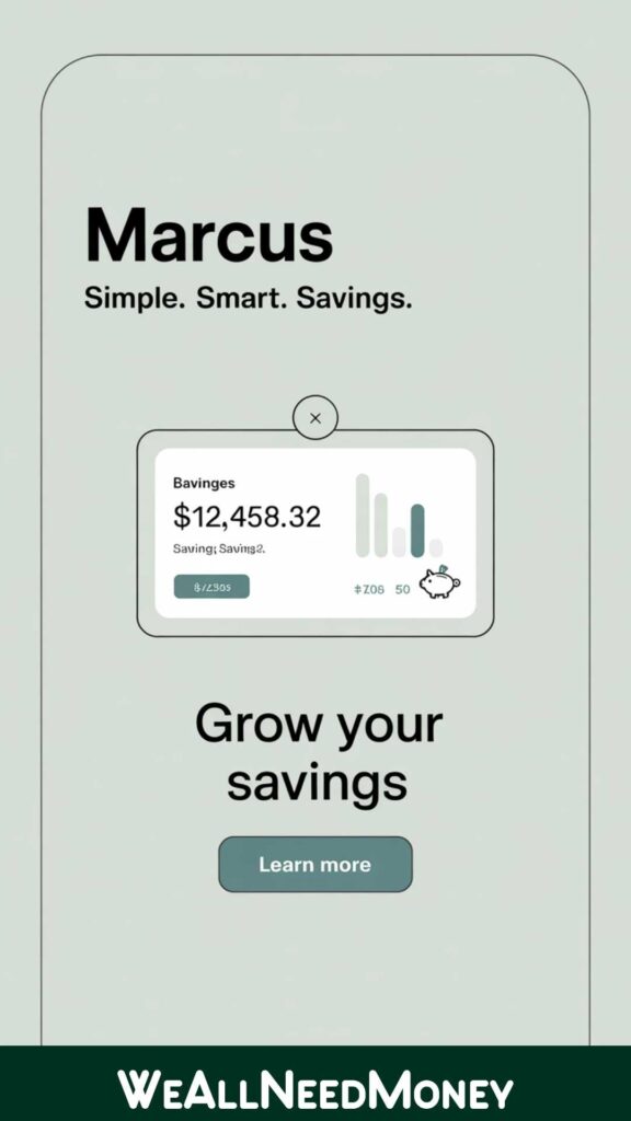 Marcus online savings account USA dashboard