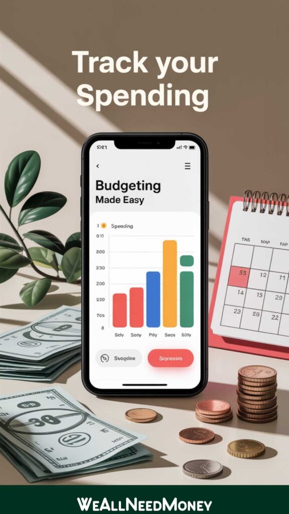 Tracking expenses on app demonstrating the importance of budgeting in daily life.