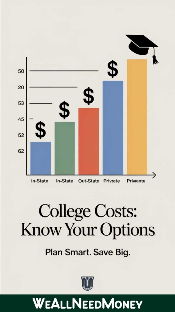 Average cost of college in US 2025
