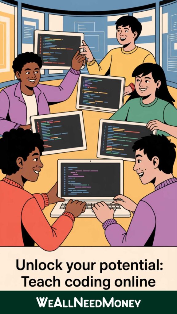 Group coding class on Outschool for online tutoring side hustle.