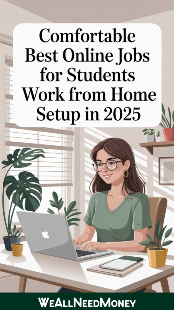 Comfortable best online jobs for students work from home setup in 2025.