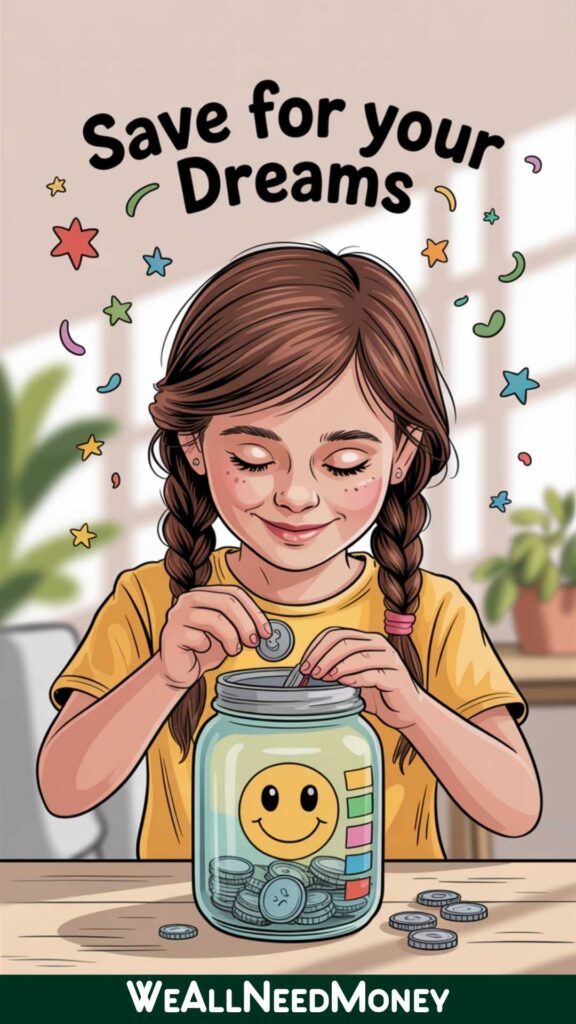 how to teach kids to save money with jars