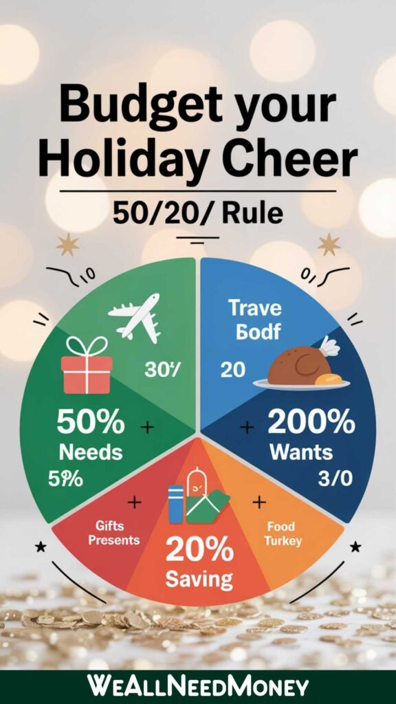 50 30 20 budget rule for holiday expenses