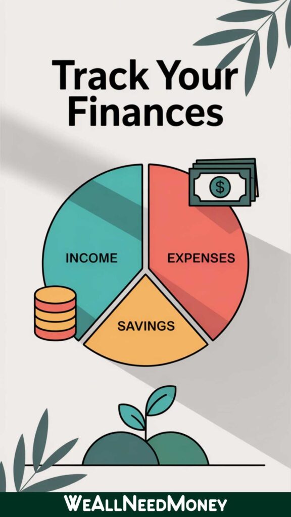 Assessing finances to start a household budget
