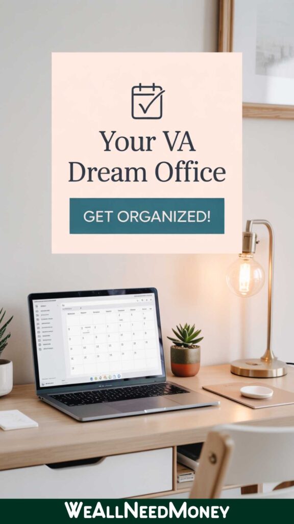 virtual assistant side hustle home office setup