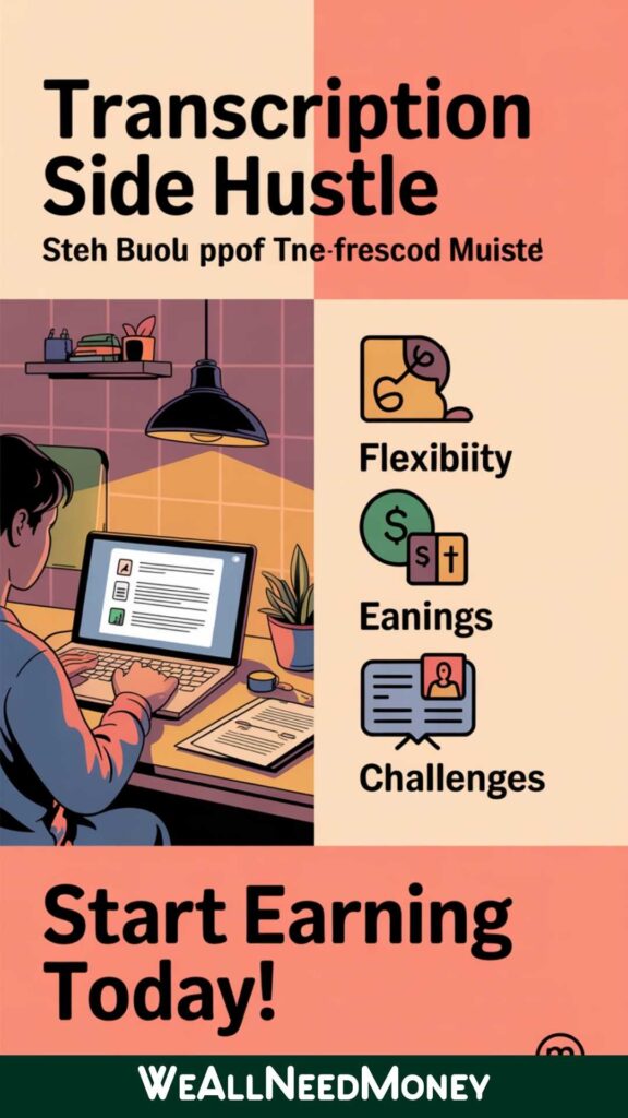 pros and cons of transcription side hustle for beginners