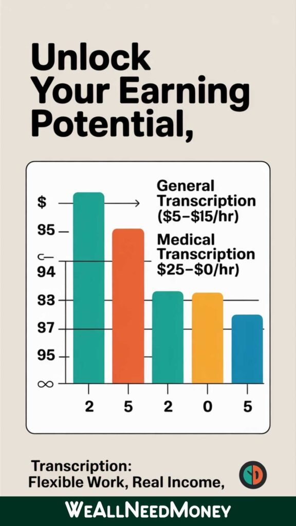 how much can you earn with transcription side hustle